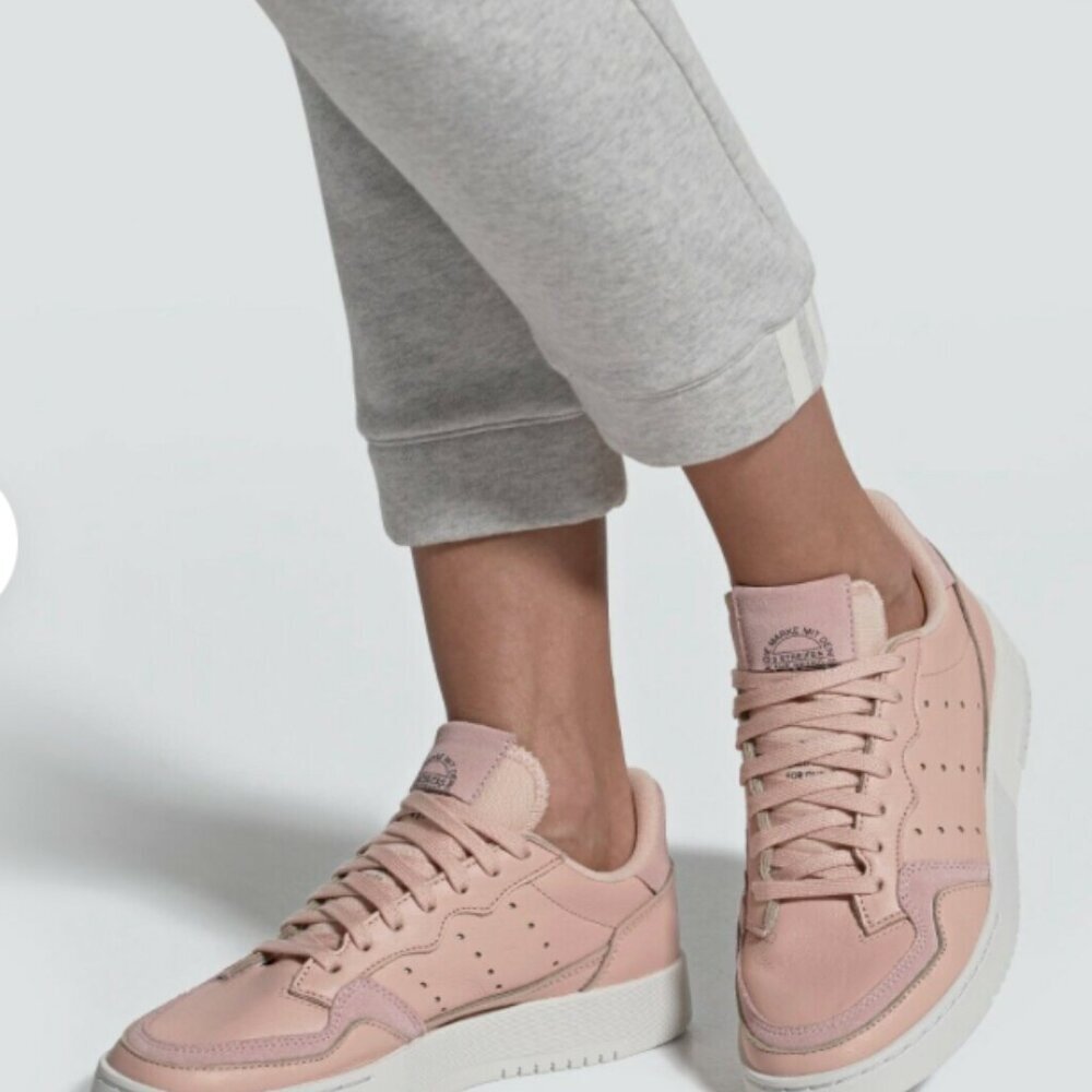 Adidas Originals Supercourt Leather Sneakers – Pink/White (Pre-Loved, Gently Use